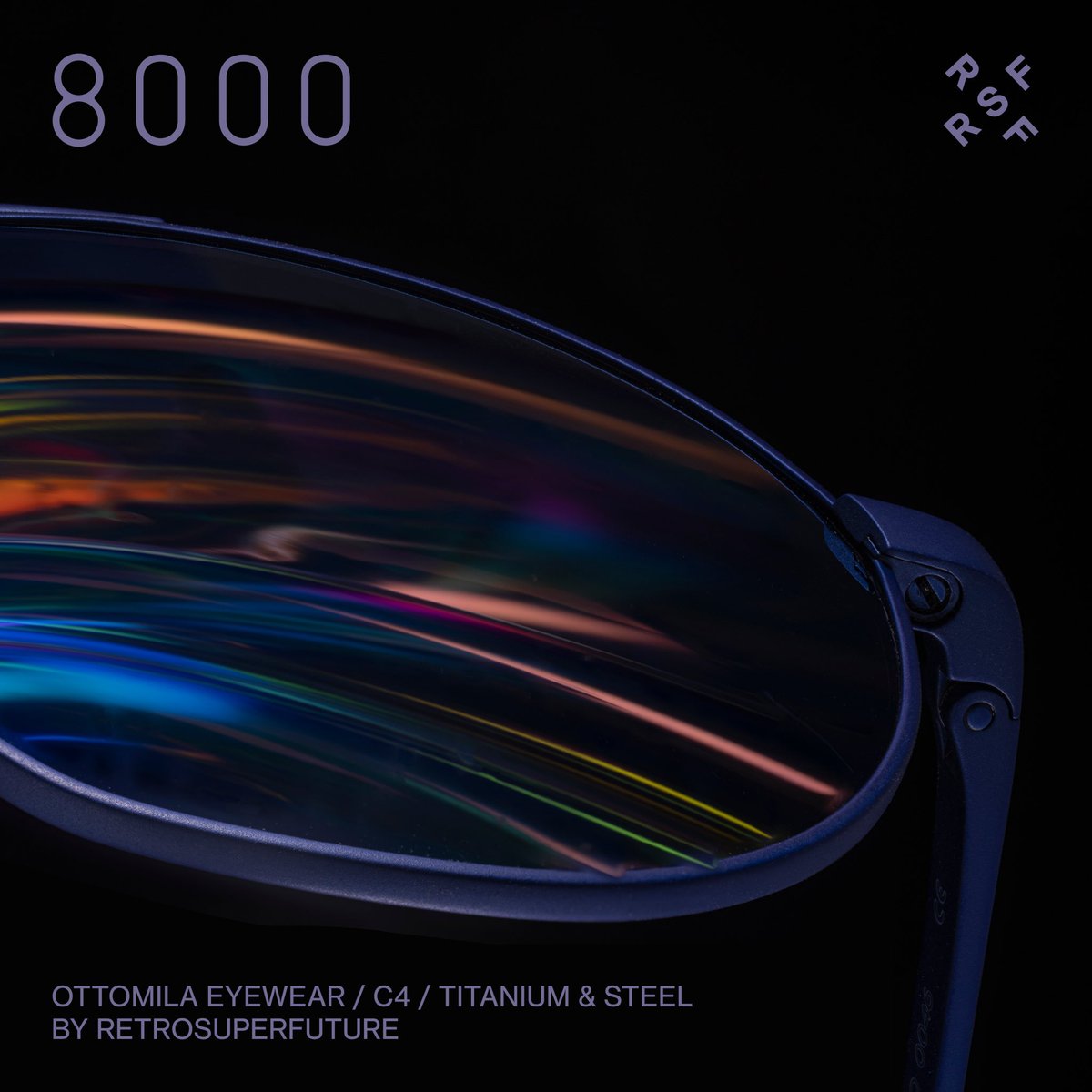 8000 EYEWEAR / C4 / TITANIUM &amp; STEEL 
Available in store and at retrosuperfuture.com