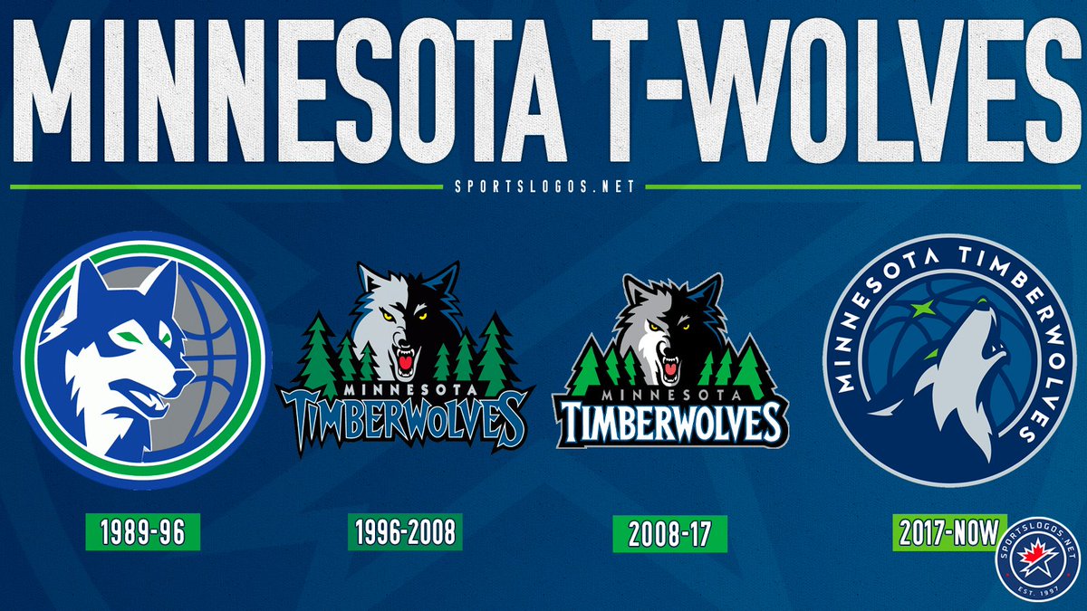 Chris Creamer  SportsLogos.Net on X: The Minnesota Timberwolves going  back to the blue and green look of their expansion season with the late 90s  wordmark, numbering and tree trim. A nod
