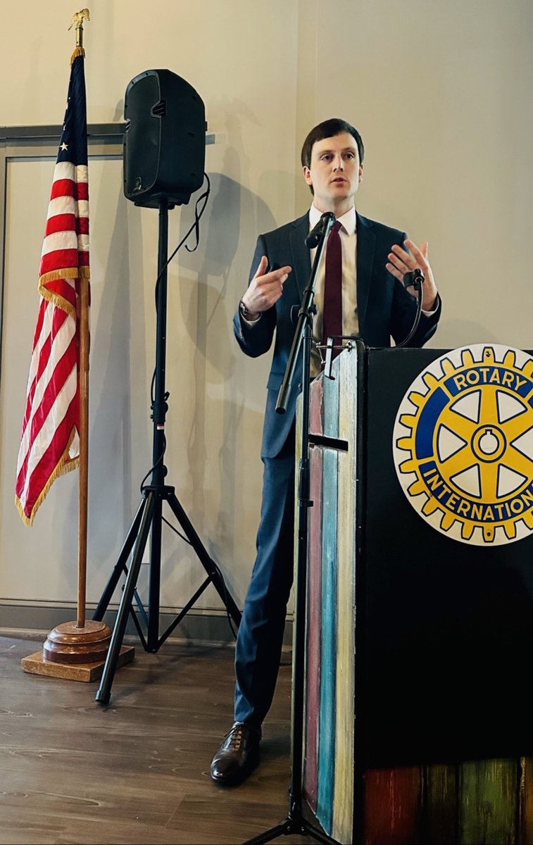 Rotarians were over the clouds hearing about the improvements and new routes for <a href="/gtrairport/">GTR Airport</a> from its CEO Matt Dowell. Under Dowell's leadership, GTRA continues to soar to new heights as a hub for our region.