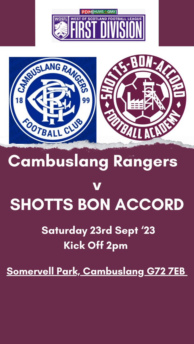 ShottsBonAccord's tweet image. ⚽️🇱🇻 Tomorrow we are back in league action as we travel to Somervell Park to take on Cambuslang Rangers 🇱🇻⚽️

🗓Date -  23/09/2023
🏆@OfficialWoSFL 
⏰Time - 2pm
🆚@CambuslangGers 
📍Somervell Park

Let’s get behind the team 👏🏻🇱🇻⚽️