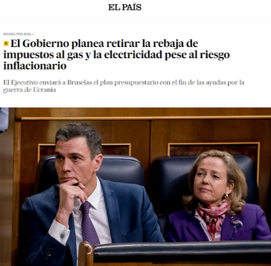 ValueAcademia's tweet photo. A partir del 1 de Enero de 2024 se volverá a pagar el IVA de estos productos en España:

Alimentos básicos, gas, electricidad.

No han deflactado el IRPF a la inflación y con la subida de todos los precios recaudarán bastante más ya que (por ejemplo) el 10% de 10€ es menos que el 10% de 15€. Porque no van a deflactar tampoco el IVA a la inflación.