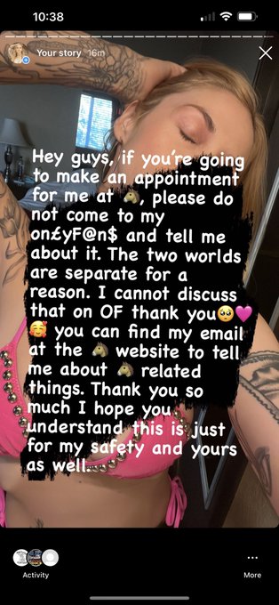 PSA 🩷💜 I cannot discuss certain things on OF https://t.co/KguM3de1JA