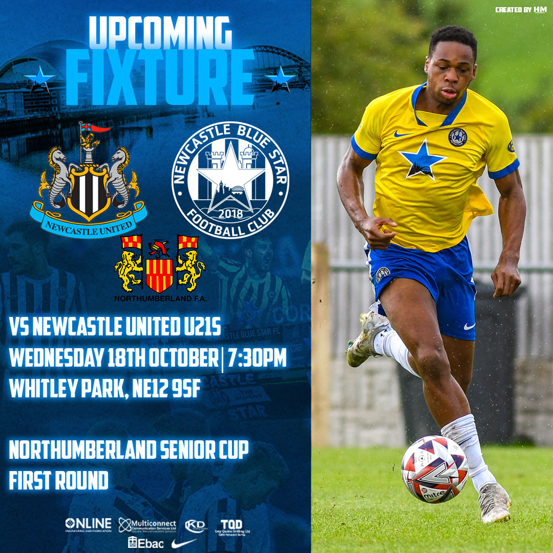 𝗙𝗜𝗫𝗧𝗨𝗥𝗘 𝗖𝗢𝗡𝗙𝗜𝗥𝗠𝗔𝗧𝗜𝗢𝗡 | 𝗡𝗲𝘄𝗰𝗮𝘀𝘁𝗹𝗲 𝗨𝗻𝗶𝘁𝗲𝗱 𝗨𝟮𝟭𝘀
Details for our Northumberland Senior Cup first round tie vs @nufc U21s have now been confirmed. 👇

📅 Wednesday 18th October
⏰ 19:30 KO
🏟️ Whitley Park, NE12 9SF

We can't wait for this! 🔵⭐️