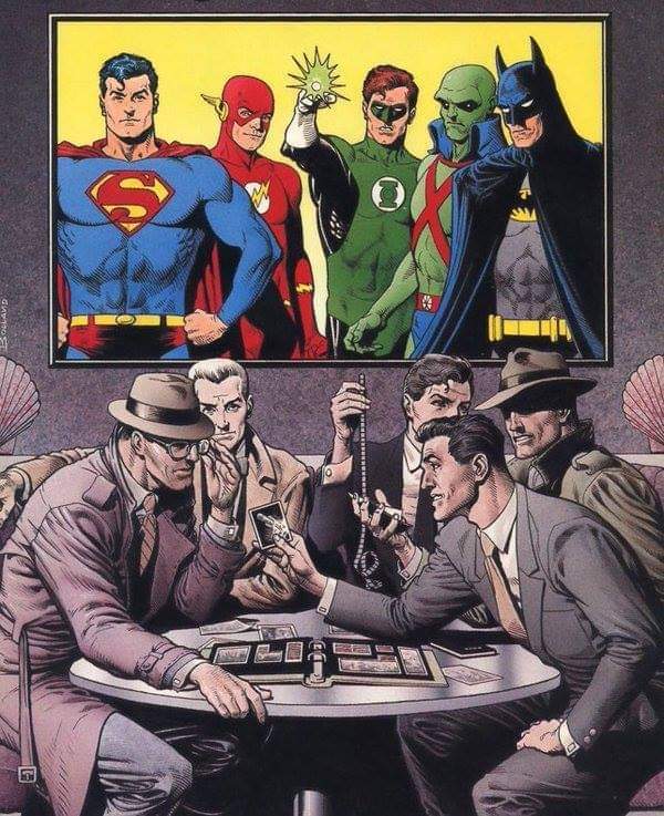 DCNewsBrasil's tweet photo. A Liga da Justiça e suas identidades secretas. 🔥

por Brian Bollan https://t.co/vv5DazO2gT