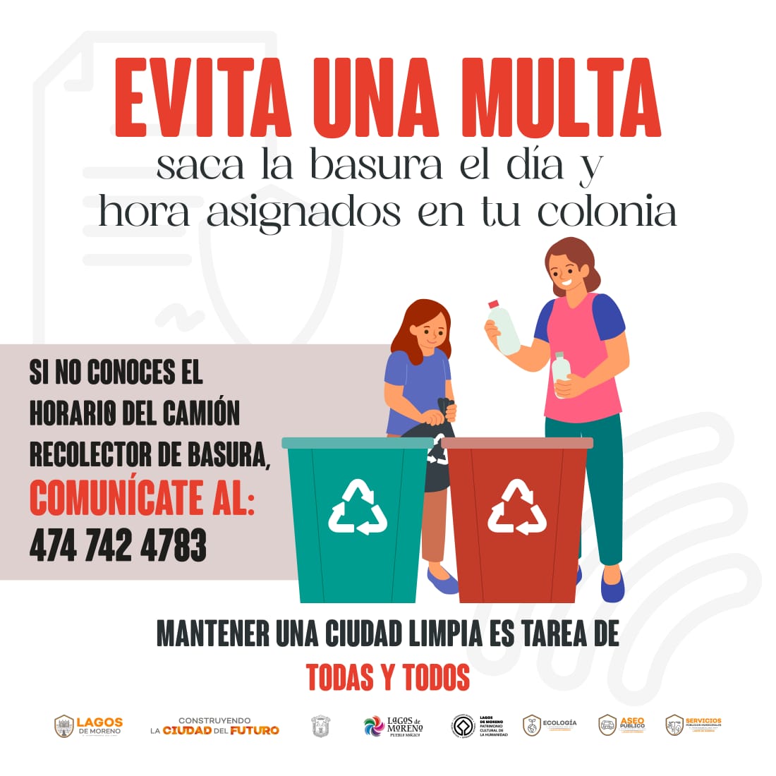 NotiAltos's tweet photo. Llaman a evitar multas por tirar basura

El Gobierno de Lagos de Moreno pide a la población depositar correctamente su basura para evitar problemas que afecten el bienestar de las y los laguenses.
https://t.co/uot4JUkpEc https://t.co/9O8RbVtyKs