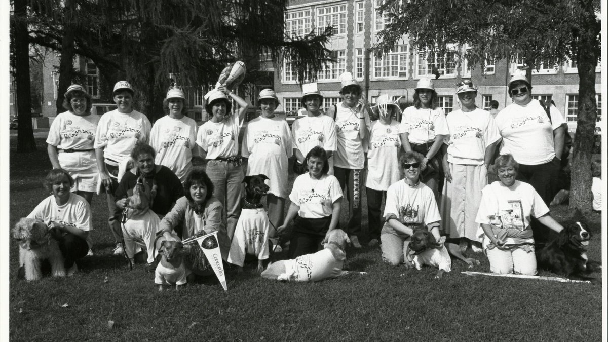 CU_Archives's tweet photo. 2023 = Shuffle 34! The first Concordia Shuffle took place in 1990 (Image: Sept. 28, 1990 Shuffle Participants) #CUShuffle #CUArchives #fromthearchives https://t.co/5NPwC9SpVq