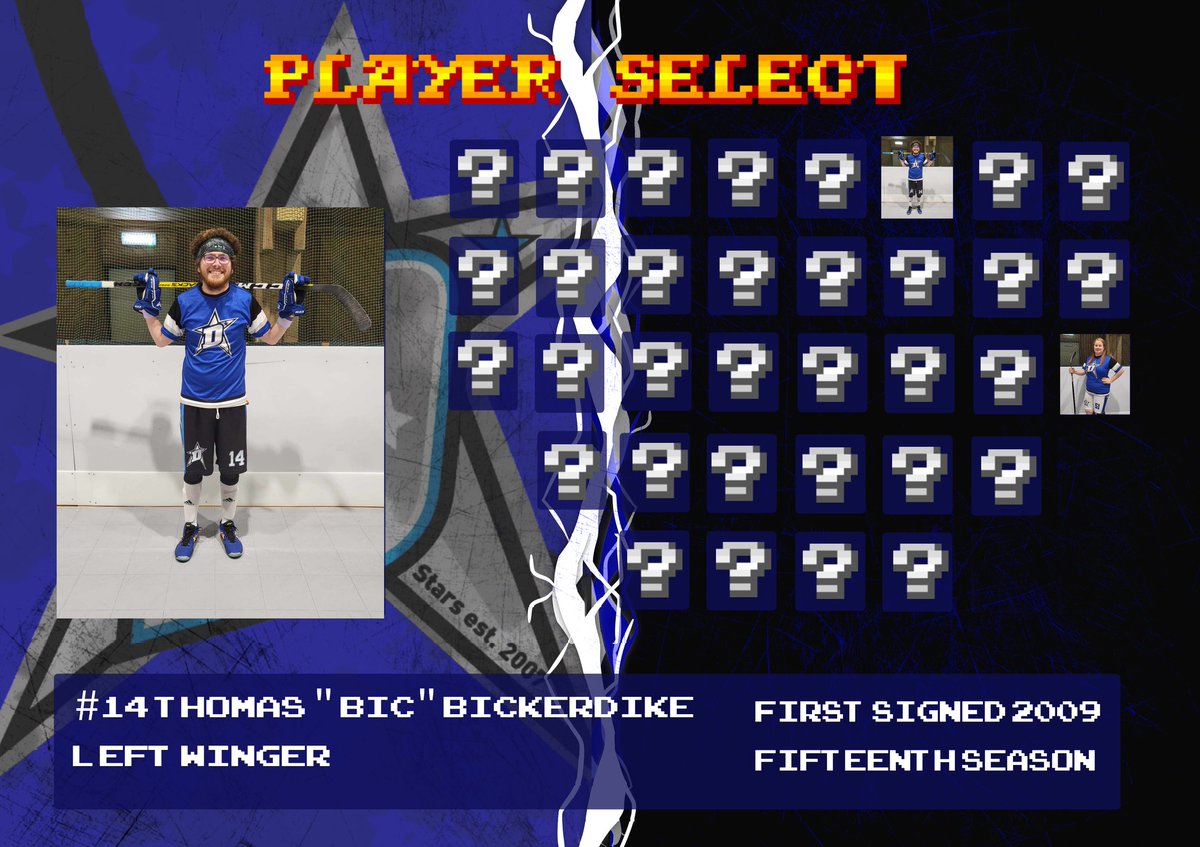 🚨🚨PLAYER SIGNINGS!!🚨🚨
Next returning player is Thomas Bickerdike! Fourteen seasons with Dekstars wasn't enough, so #14 is back for a fifteenth!

Player Registration is open! Sign first for BHUK via this link: 
ballhockeyuk.com/registration-f…
Message to sign with us!
#GameOn #TrueBlue