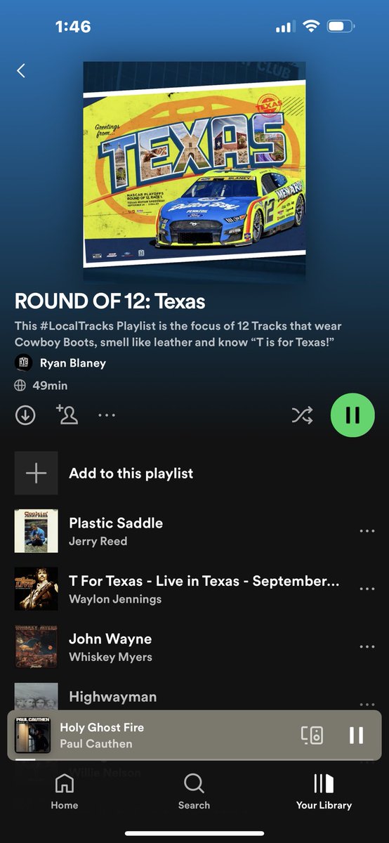 Blaney's tweet photo. This #LocalTracks Playlist is the focus of 12 Tracks that wear Cowboy Boots, smells like leather and knows “T is for Texas!”
https://t.co/bkEkJCCqz7 https://t.co/MhQSERUBAW