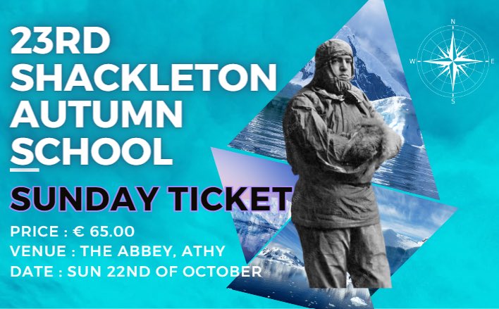 Saturday & Sunday day tickets to the 23rd Shackleton Autumn School are now available on our website- ShackletonMuseum.com or Link in Bio