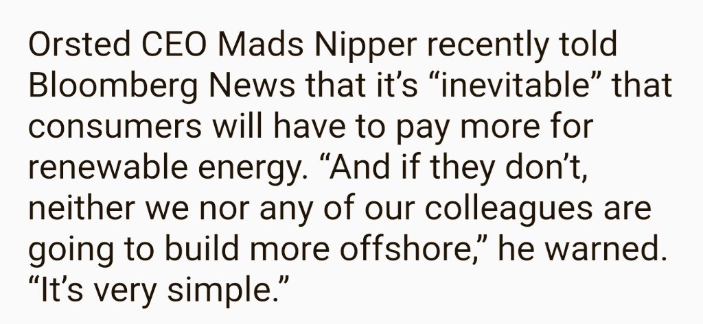 Ed Miliband, @DrSimEvans & @ELPinchbeck say offshore wind means lower electricity bills. The boss of the biggest offshore wind developer says people will have to pay more for renewables. Who do you believe?