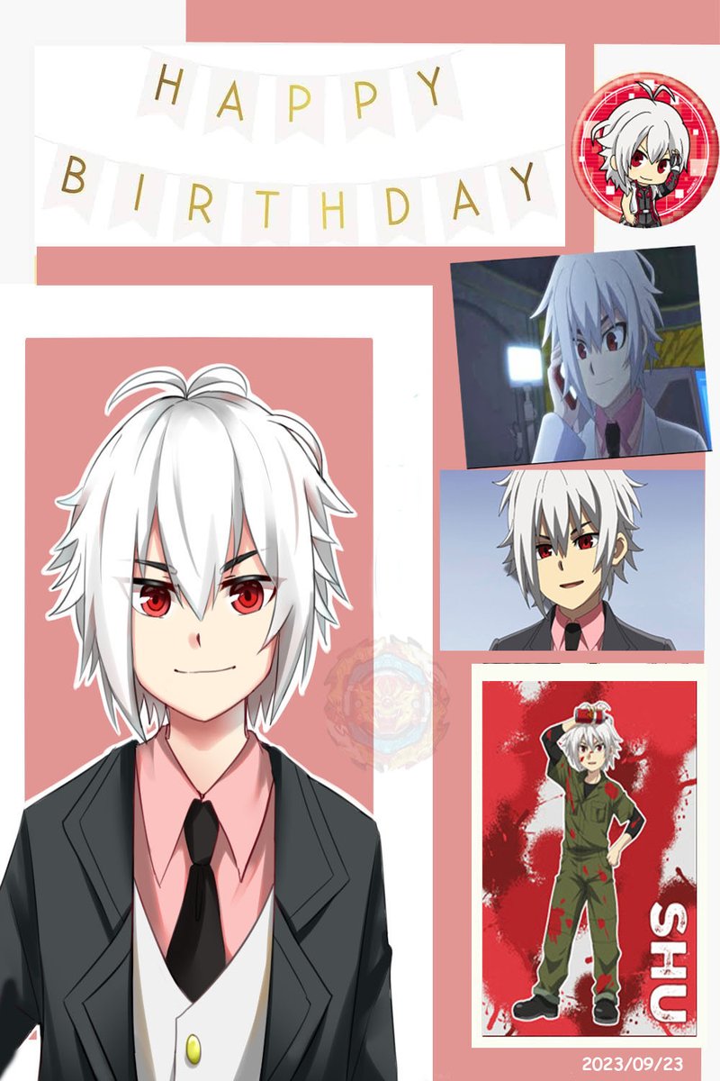 🎉🎉Happy Birthday Shu Kurenai 🎉🎉
(Kurenai Shū) 😊
ずっと大好きです！！ 
Happy Day 🎉🥳🎂
#紅シュウ生誕祭2023
#紅シュウ誕生祭2023 
#ベイブレードバースト 
#beybladeburst
#BeybladeBurst #beytwt #ShuKurenai