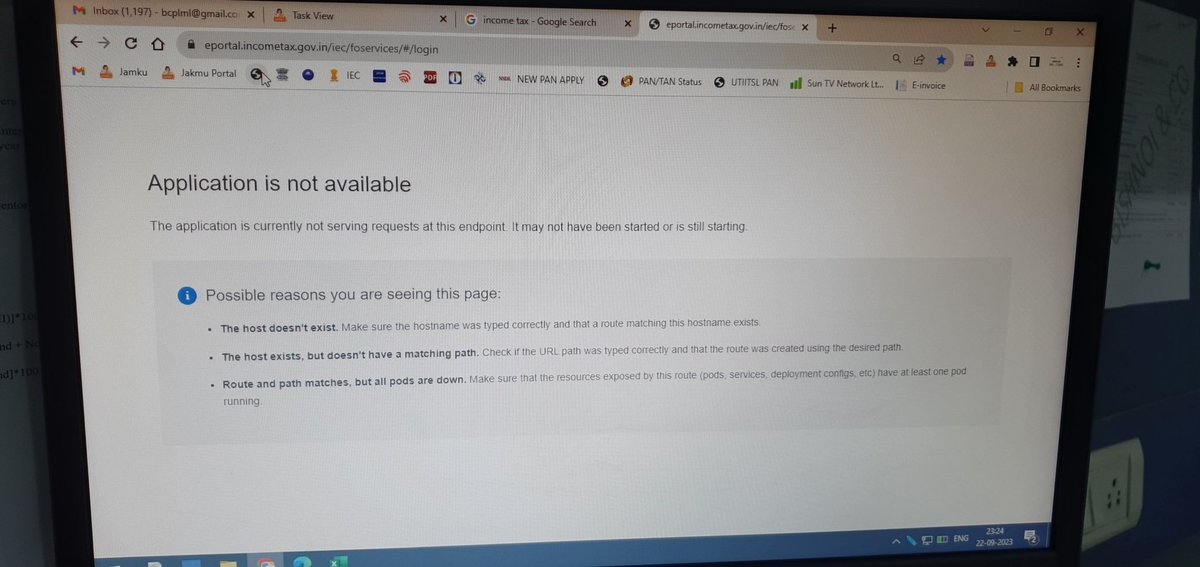 VMBANDCO's tweet photo. @IncomeTaxIndia 
Website down. 🙄
#incometax 
#Taxaudit https://t.co/lIQNWHUw6w