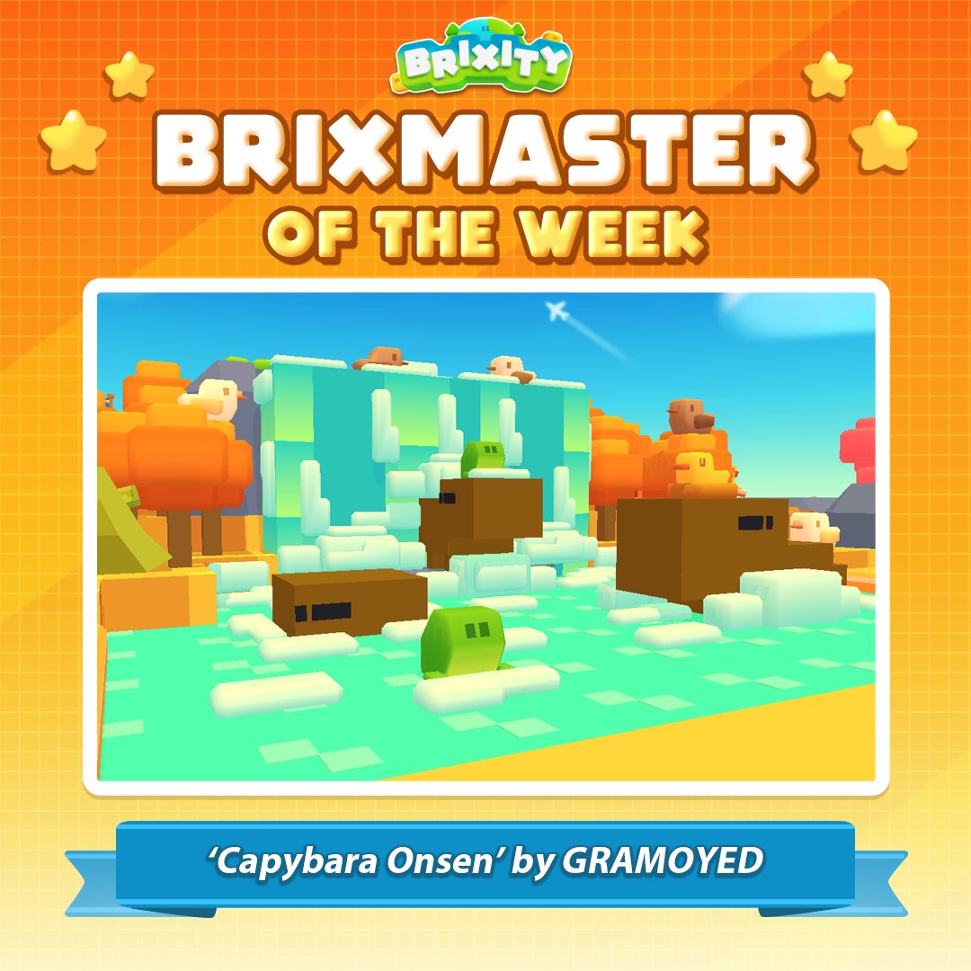 playbrixity's tweet photo. Our #BrixmasterOfTheWeek is GRAMOYED#216118! π
What better way to relax and unwind this weekend than with a Capybara Onsen! β¨οΈ
#PlayBRIXITY #Brixmasters https://t.co/XEakiUwlzX