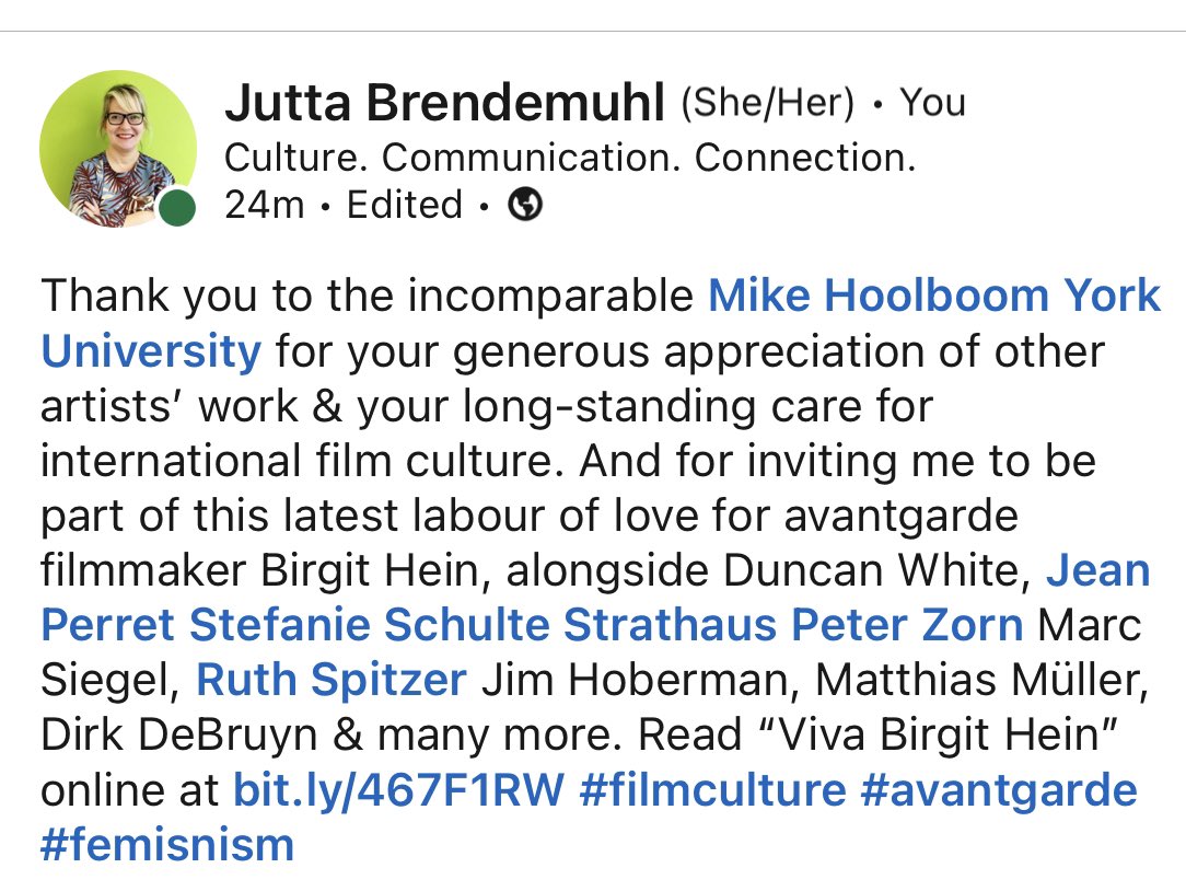 JuttaBrendemuhl's tweet photo. #newbook #mikehoolboom @YorkUCMA #birgithein #avantgarde #filmculture Read here: https://t.co/UDrnZP80sU 📕 🎥 https://t.co/irWXBW6Sf5