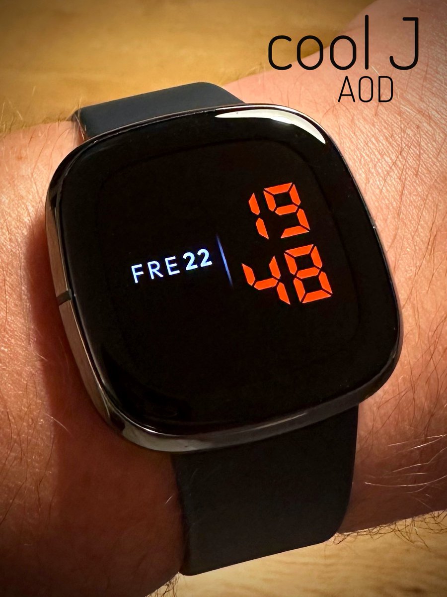 DANdFRA's tweet photo. What’s on your #fitbit today? Stunning new “cool J” #watchface #clockface by  @dp_faces for #fitbit #fitbitversa #fitbitsense #fitbitversa2 #fitbitversa3 #fitbitversa4 #made4fitbit #fitness #steps #google #smartwatch #fashion https://t.co/gfd45Toglx