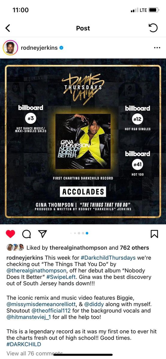 scrapbaddaboss's tweet photo. S/0 to mom dukes @billboard @imginathompson @RodneyJerkins @Diddy @MissyElliott 💎 #ginathompson https://t.co/5oSxwRb3oU