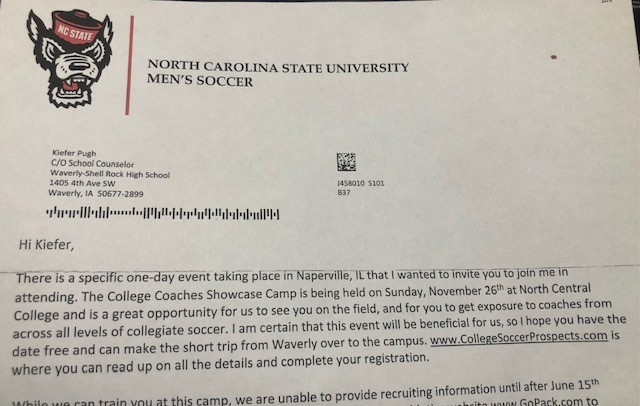 KieferPugh00's tweet photo. Thanks AJ Madero! @PackMensSoccer  Looking forward to seeing you there! https://t.co/bK124SJxRV