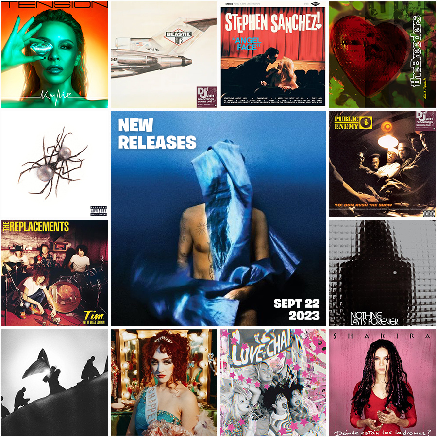 New releases out today from @DevendraBanhart, @kylieminogue, @DojaCat CD, @jamesblake, @TeenageFanclub, @CHAIofficialJPN, @stephencsanchez, @ChappellRoan, plus vinyl reissues from @thebreeders, @shakira, @beastieboys, @PublicEnemyFTP, and @TheReplacements.

#NewMusicFriday