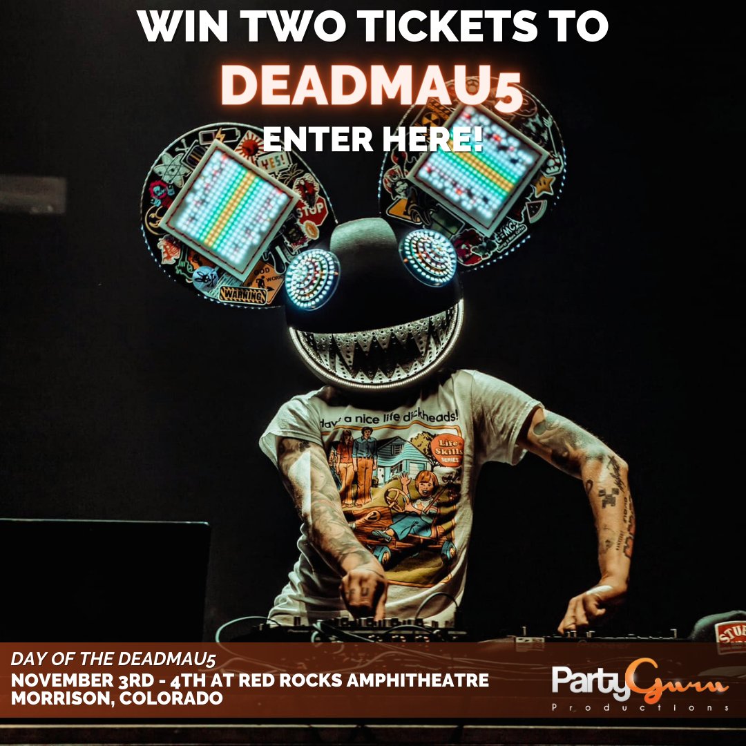 🚨🚨GIVEAWAY ALERT!!🚨🚨
<a href="/deadmau5/">Goat lord</a> is returning to <a href="/RedRocksCO/">Red Rocks Park & Amphitheatre</a> for TWO DAYS of Day Of The Deadmau5 in November and we've got TWO FREE TICKETS to give out for BOTH NIGHTS! Don't sleep on this one! 🐭🎵🔥
ENTER HERE ➡️ loom.ly/7hf9tdw