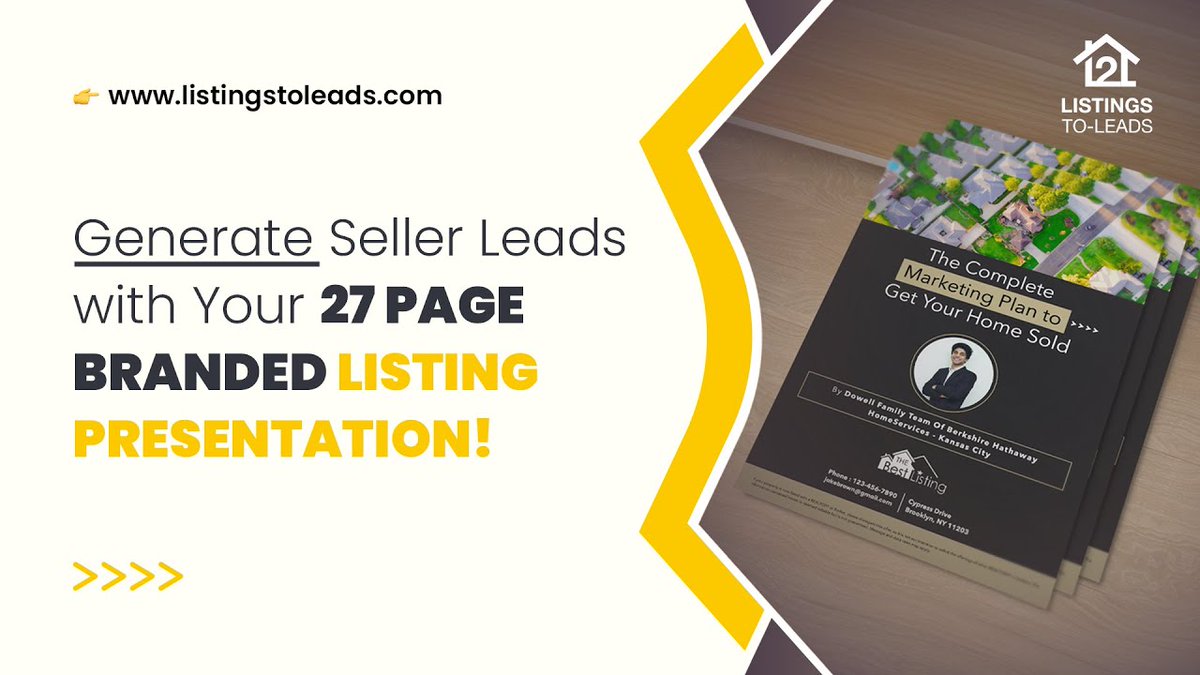 Did You Know?

You Can Generate Seller Leads with Your 27-Page Branded Listing Presentation for EVERYONE! 💯🏡

Check out the video below for the full scoop. 👇

ow.ly/q60F50POGlp

 #RealEstate #SellerLeads #LeadGeneration 🏠
