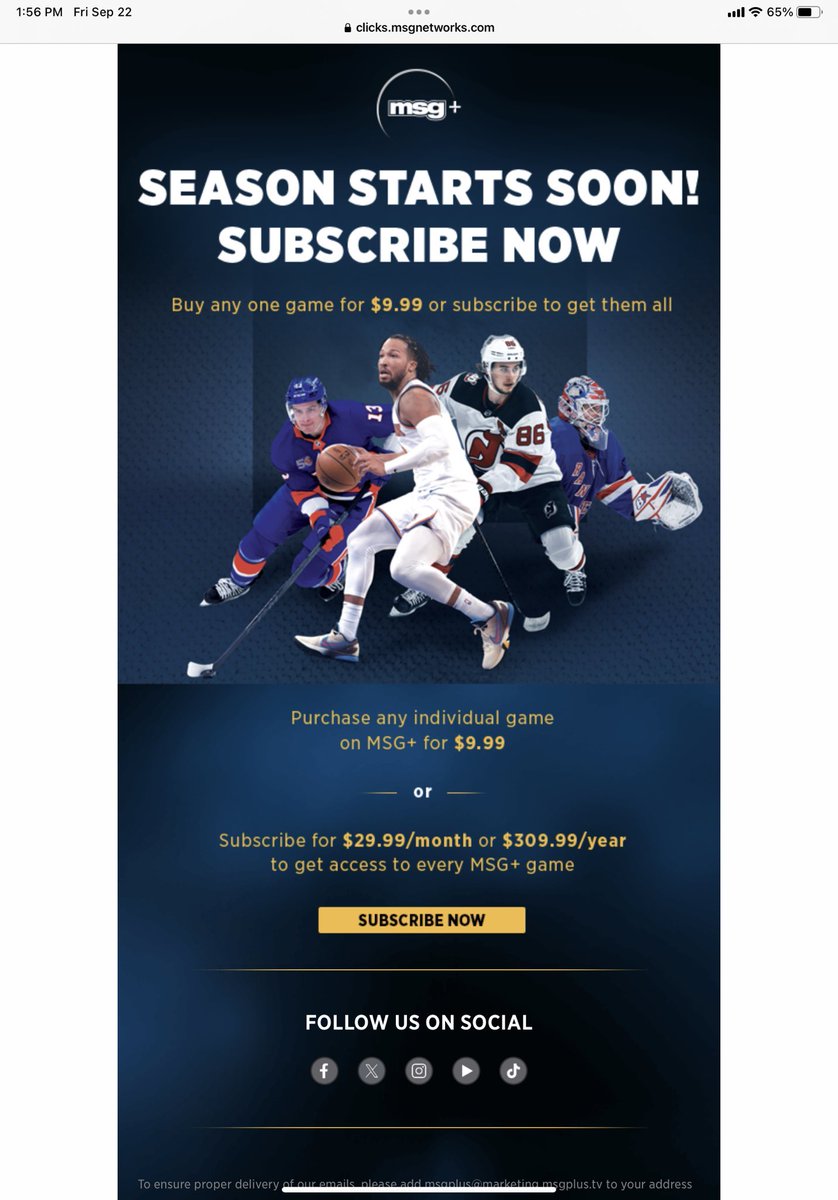 HowieRose's tweet photo. Well, if I ever needed further confirmation that I’m old, here it is. My first Ranger season ticket, for the 1970–71 season cost $184.50. For the entire season. $4.50 per game. Now it’s $9.99 just to watch one game on TV? Holy schneikes, or however you spell schneikes. https://t.co/nvUDlBielh