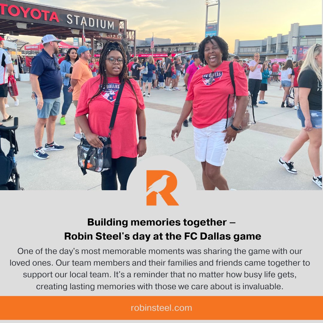 LlcRobin's tweet photo. Day of Soccer and Family: Robin Steel Cheers for FC Dallas and the Seattle Sounders

There's something magical about the crowd's roar, the game's thrill, and the joy of spending quality time with family and friends. 
Thanks, @ElevenSports  @FCDallas_AP for coordinating. https://t.co/4Xh13pDHM0