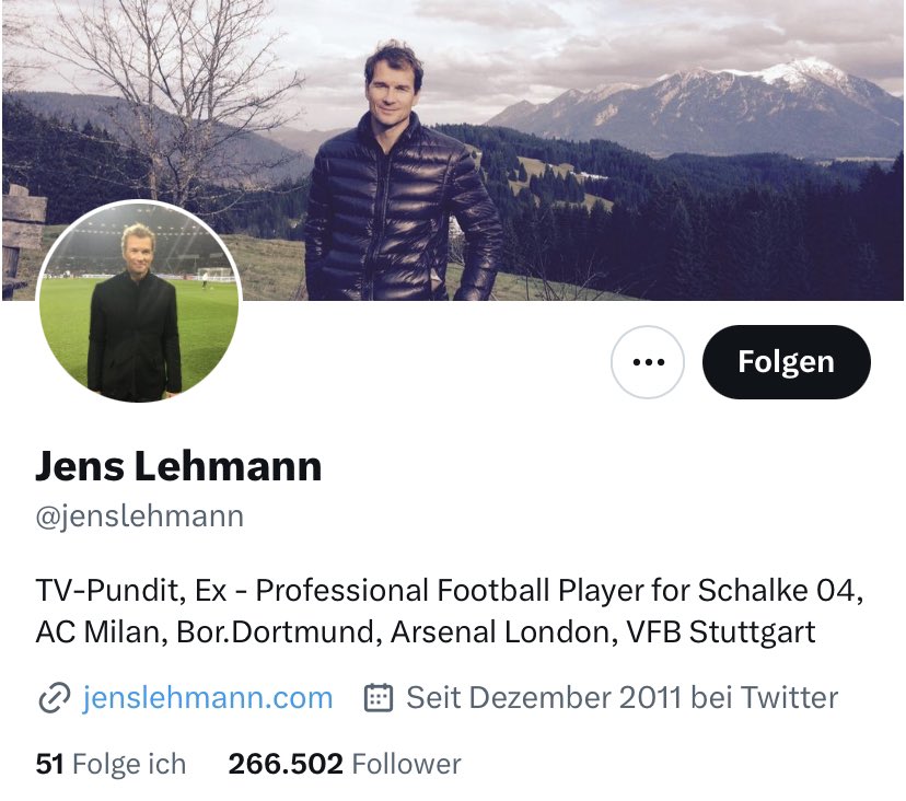 Am verrücktesten an Jens Lehmann finde ich, dass er seinen Ex-Klub „Arsenal London“ nennt.