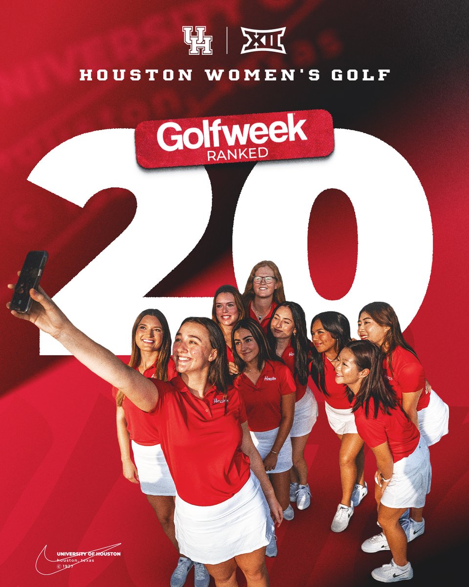 Checking in at #⃣2⃣0⃣ in latest <a href="/golfweek/">Golfweek</a> rankings...

Your <a href="/UHouston/">University of Houston</a> Cougars!

#GoCoogs 🐾