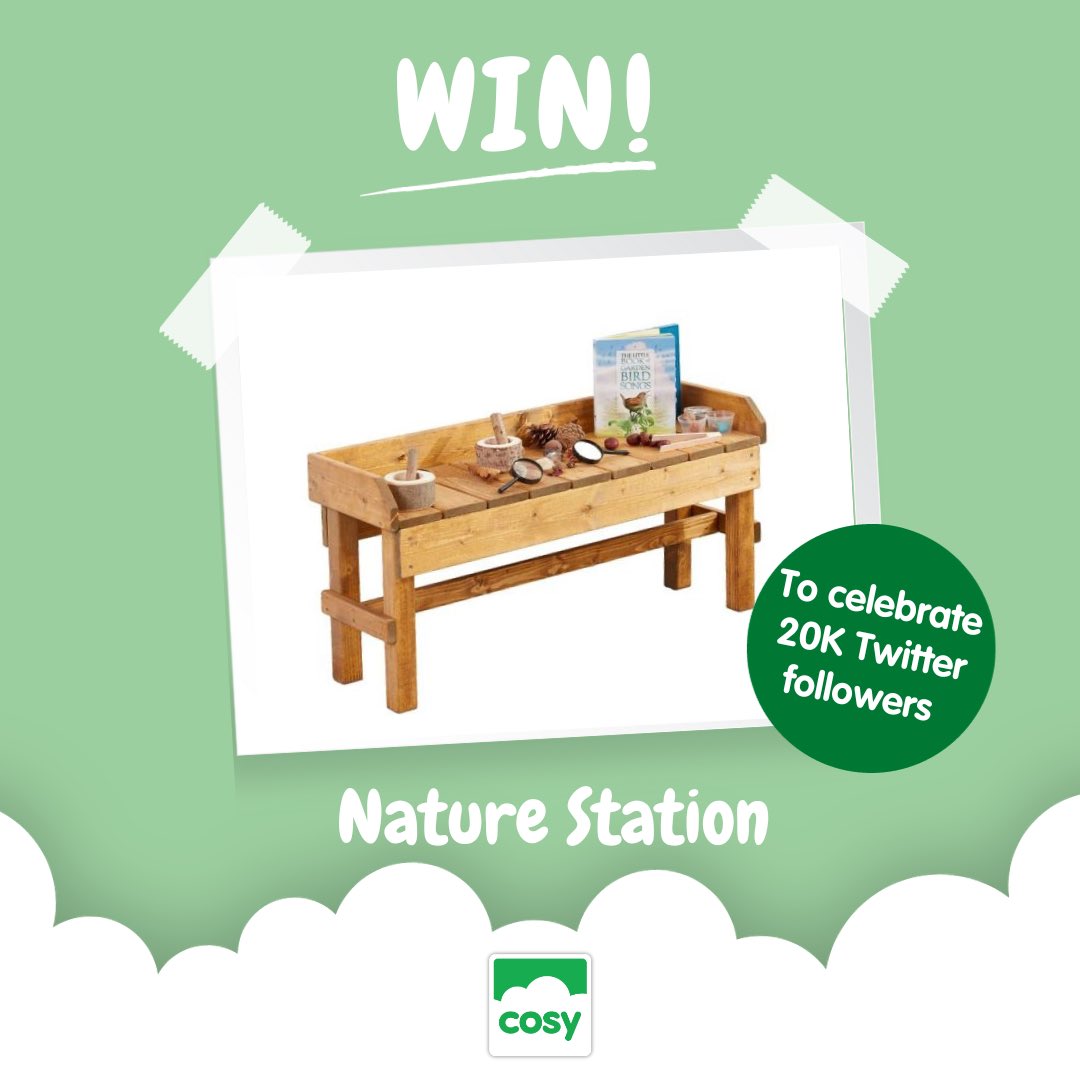 💚 Thank Cosy it’s Friday! 💚

This Friday, we’re celebrating 20K followers on here so it’s a special giveaway. You could be in with a chance of winning one of our new, wooden nature stations. 

You need to…
🌈 Follow
🌈 RT
🌈 Tag some friends 

Giveaway closes Friday 28th