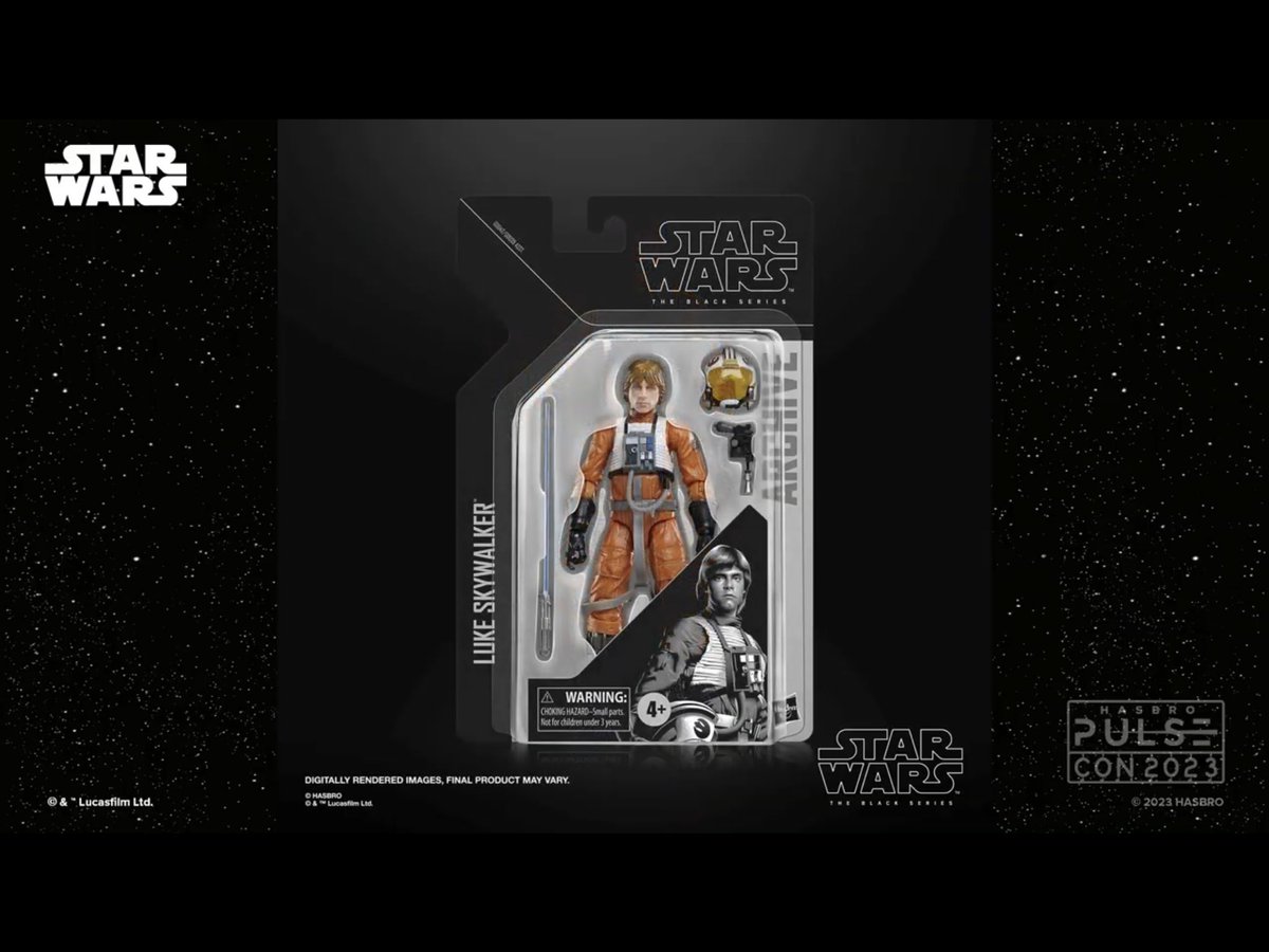 MrLeitor's tweet image. En un movimiento que nadie vio venir, han anunciado la salida de nuevas figuras en la línea #Archive, pero estas NO saldrán a la venta en EEUU. Además, vuelven a sacar el Luke piloto junto con el stormtrooper, Bo-Katan y el Vader del Ep. IV.

@HasbroPulse | #HasbroPulseCon2023