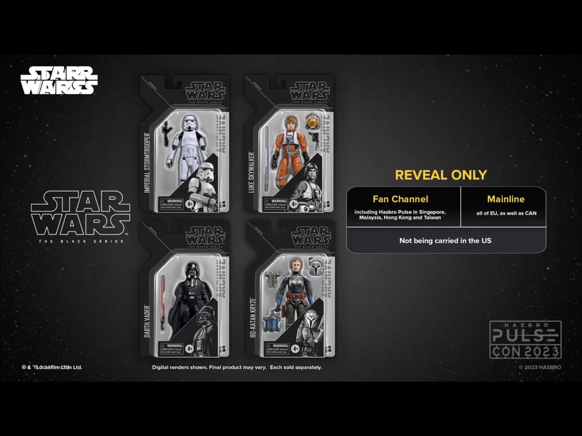 MrLeitor's tweet image. Como vemos, saldrá en la línea principal en Europa y Canada, pero no en los Estados Unidos.

@HasbroPulse | #HasbroPulseCon2023 #BlackSeries