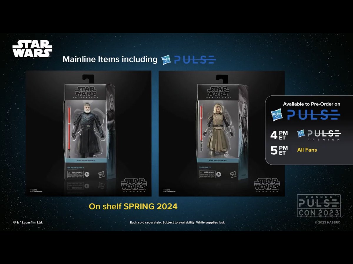 MrLeitor's tweet image. Estas figuras saldrán a pre-order esta misma noche a las 22:00 para los Premium de Pulse y a las 23:00 para el resto de los fans.

@HasbroPulse | #HasbroPulseCon2023