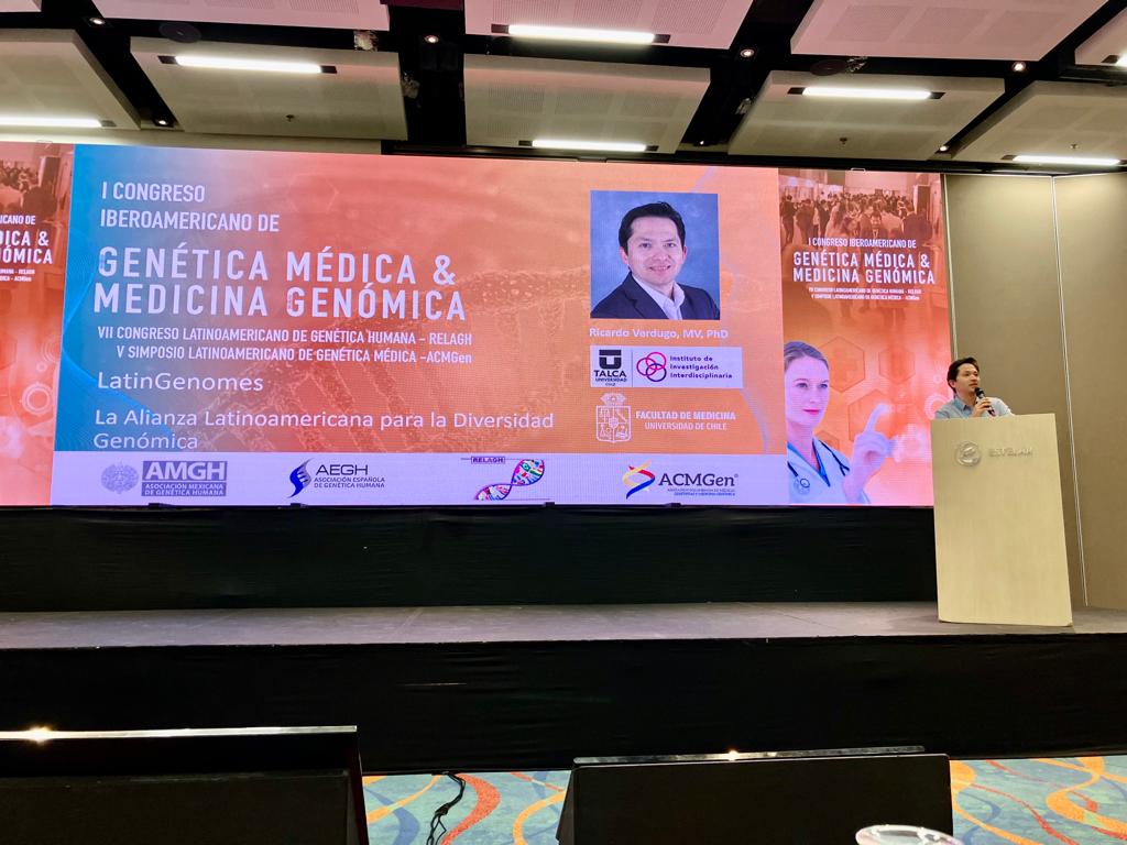LatinGenomes's tweet photo. Dr. Ricardo Verdugo @raverdugos introduced LatinGenomes at the I Ibero American Congress on  Genomic Medicine in Cartagena, Colombia on September 15th 2023 https://t.co/C4F8u6ZEqN @morestrada @hernandopazo @IsciaCendes44 @Lu_span @paleogenomics @hravento @mnaslavsky @LFejerman https://t.co/1NCXeqDgx0