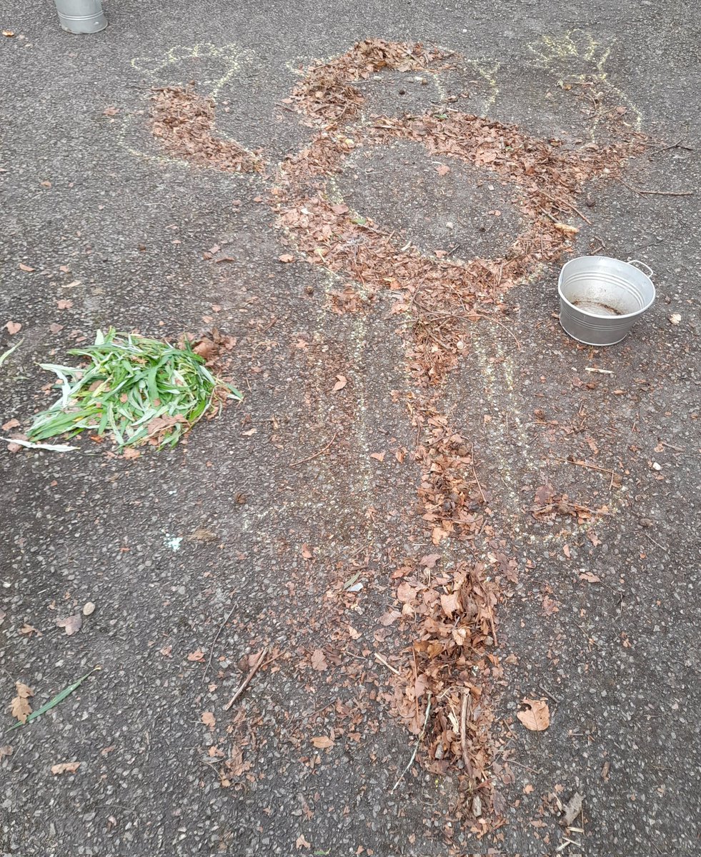TullynessleN's tweet image. While some of us were working with the police, the rest of us created some transient art outside. The rain will wash away the chalk and the wind will blow away the leaves ... and then we can start again! #art #20isplenty