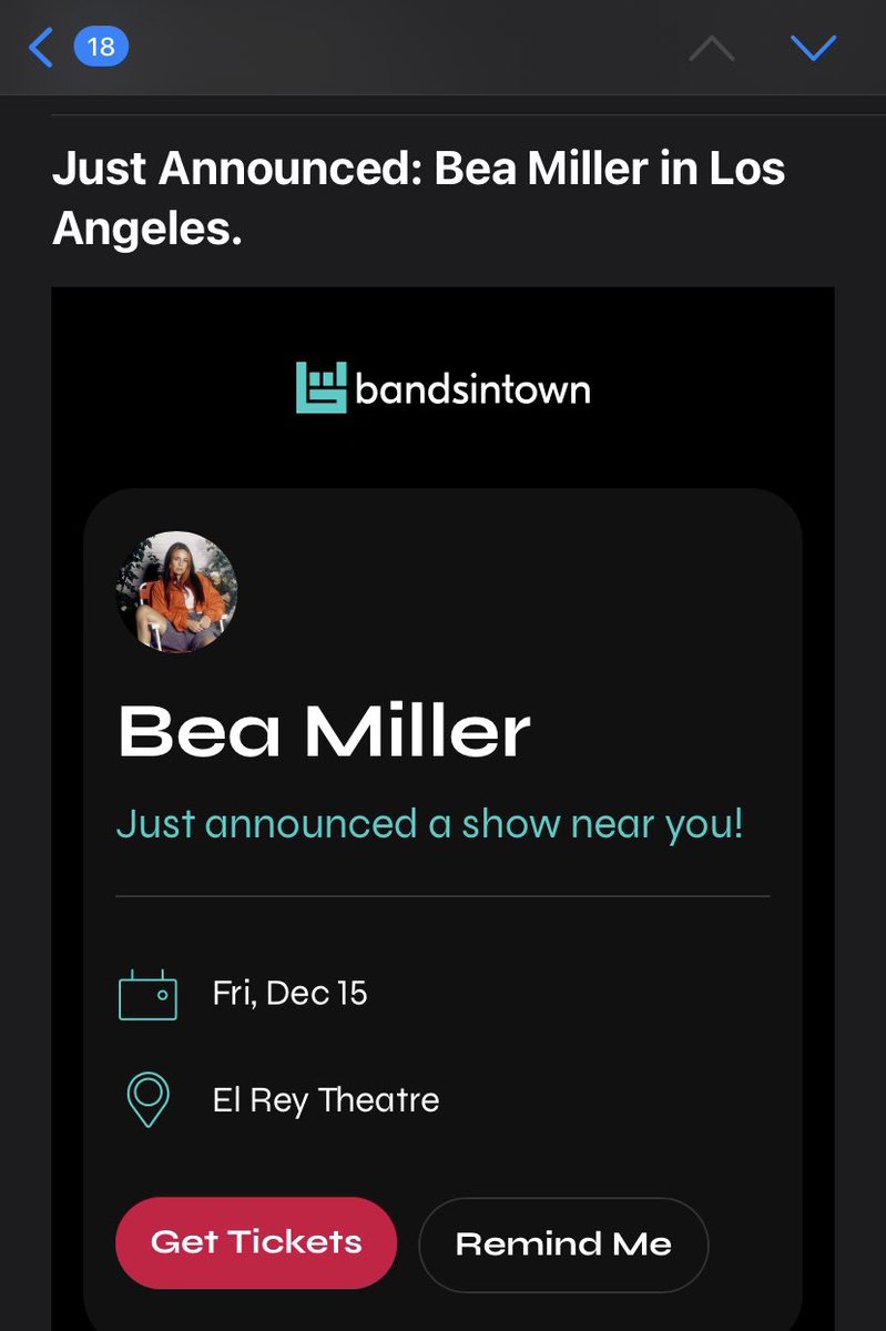 soulofmar's tweet photo. HELLO BEA MILLER IS TOURING???!? https://t.co/UZZN5qnDWN