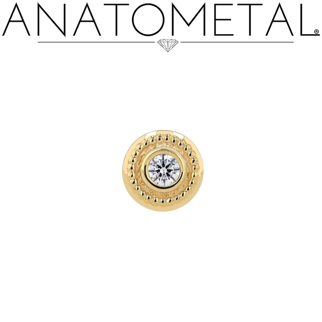 Every piercing shines a little brighter with the Portola end in 18K gold, adorned with a brilliant round-cut gemstone. ✨ 
#ANATOMETAL  #18KGold #GoldJewelry  #BodyJewelry #Luxury #PiercingGoals