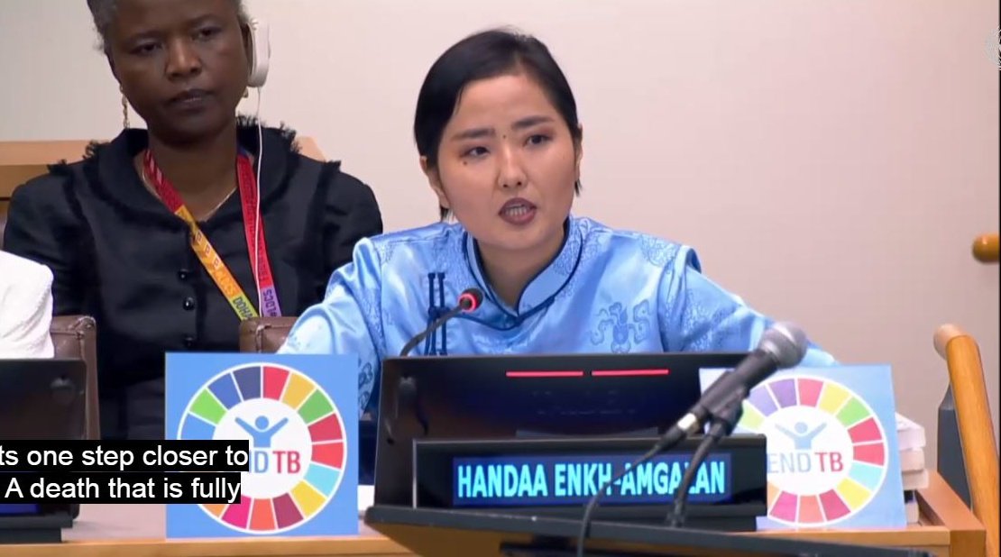 'When society stigmatizes TB patients because they have TB or blames them for continuing to have TB, we as a society bully TB patients pushing them one step closer to death, a death that is fully preventable, & this has to STOP ⛔.' - Handaa, TB Survivor #OurFuture #EndTB #UNGA78