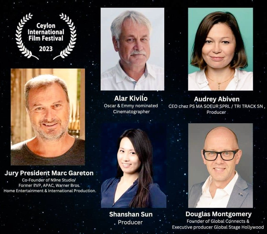 CeyIFF's tweet photo. Introducing #Ceyloninternationalfilmfestival #Jury members for festival year 2023! 

#FilmFestival #festivaljury #internationalfilmfestival #ceyiff2023 #douglasmontgomery #alarkivilo #marcgareton #shanshansun #audreyabiven https://t.co/J598RZyA0M