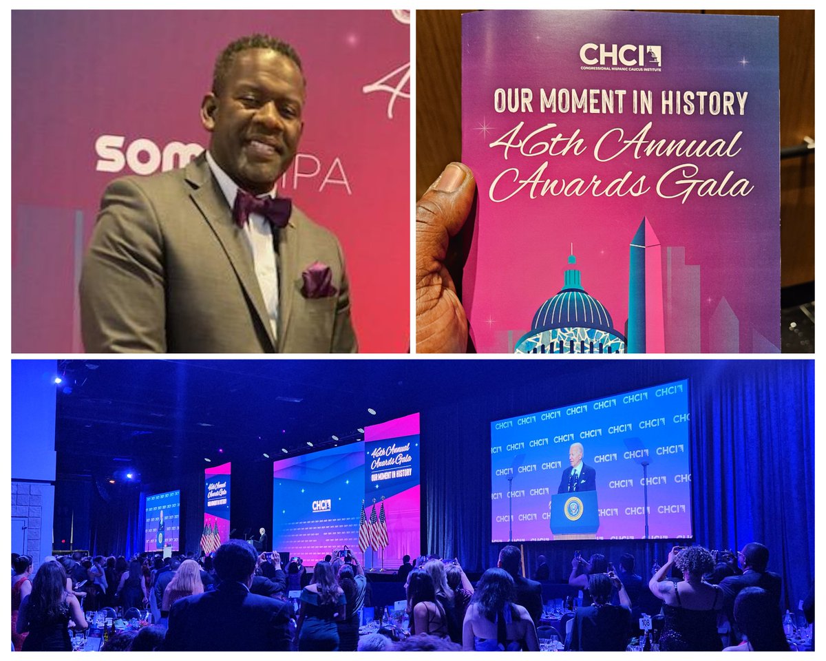 nhcmic's tweet photo. What a remarkable day attending the @CBCFInc Annual Legislative Conference followed by the @CHCI 46 Annual Gala Celebrating "Our Moment in History" with the @HispanicCaucus and remarks by  @SenSchumer, @RepJeffries  and @POTUS  Joe Biden!
#CHCIHHM23 #ALC52 https://t.co/D9Wu7JhPJJ