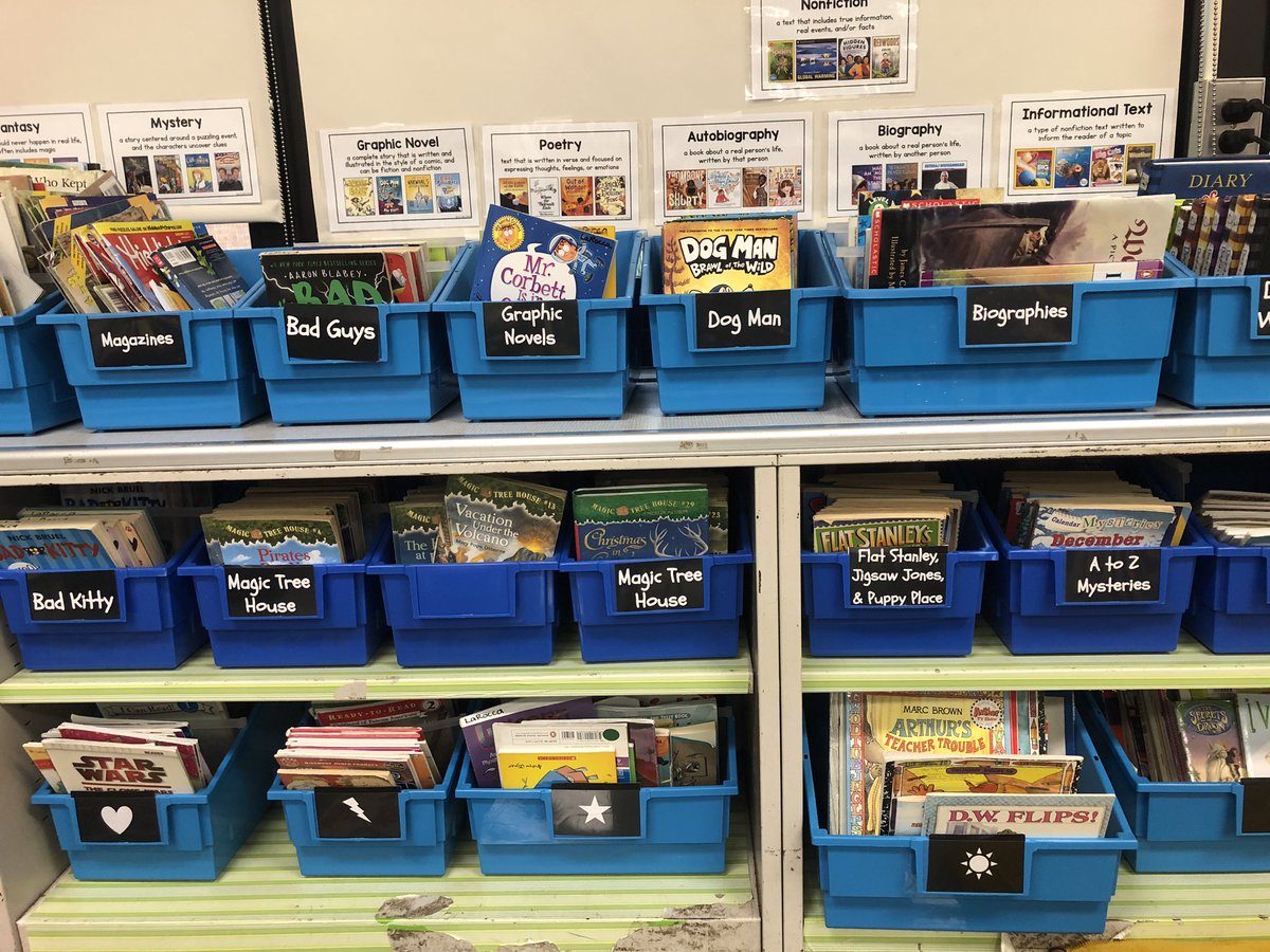KymHarjes's tweet image. So many ✨beautiful✨ books to choose from in this well-organized, classroom library 📚 @BearTavernES #classroomlibrary