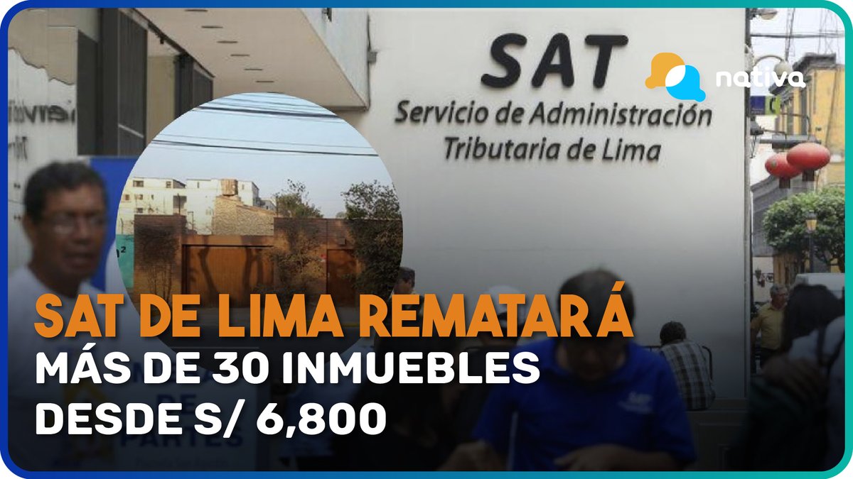 somosnativa's tweet photo. 🚨 #LasMañanas, con @CarlosCornejoA | SAT de Lima rematará más de 30 inmuebles desde S/ 6,800. Conversamos con Wilfredo Calderón, gerente de servicios @satdelima_.
👉 Mira aquí la entrevista: https://t.co/47YBHEvbKD https://t.co/1yBxzCUwYz