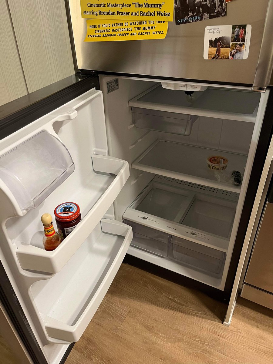 Men will make 400k as software engineers and their fridges still look like this 😔