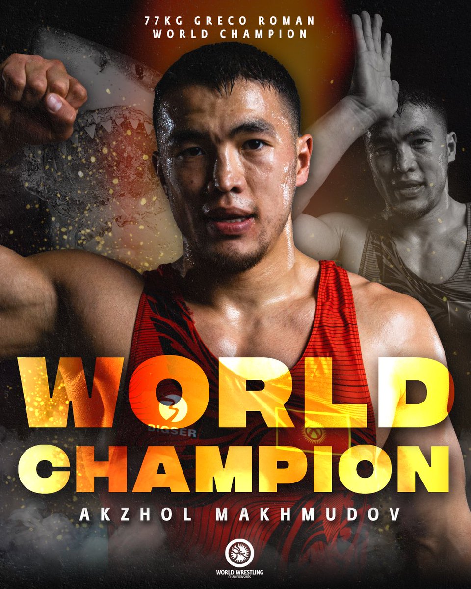 Akzhol MAKHMUDOV 🇰🇬 does it again. He’s not a two-time world champion.

Everything you need to know:
📍Belgrade, Serbia 🇷🇸 
🗓️: September 16-24
Qualification: 10:30
🥇🥈🥉= 18:00
#️⃣: #WrestleBelgrade
🖥️: uww.org / UWW+
📱: UWW+