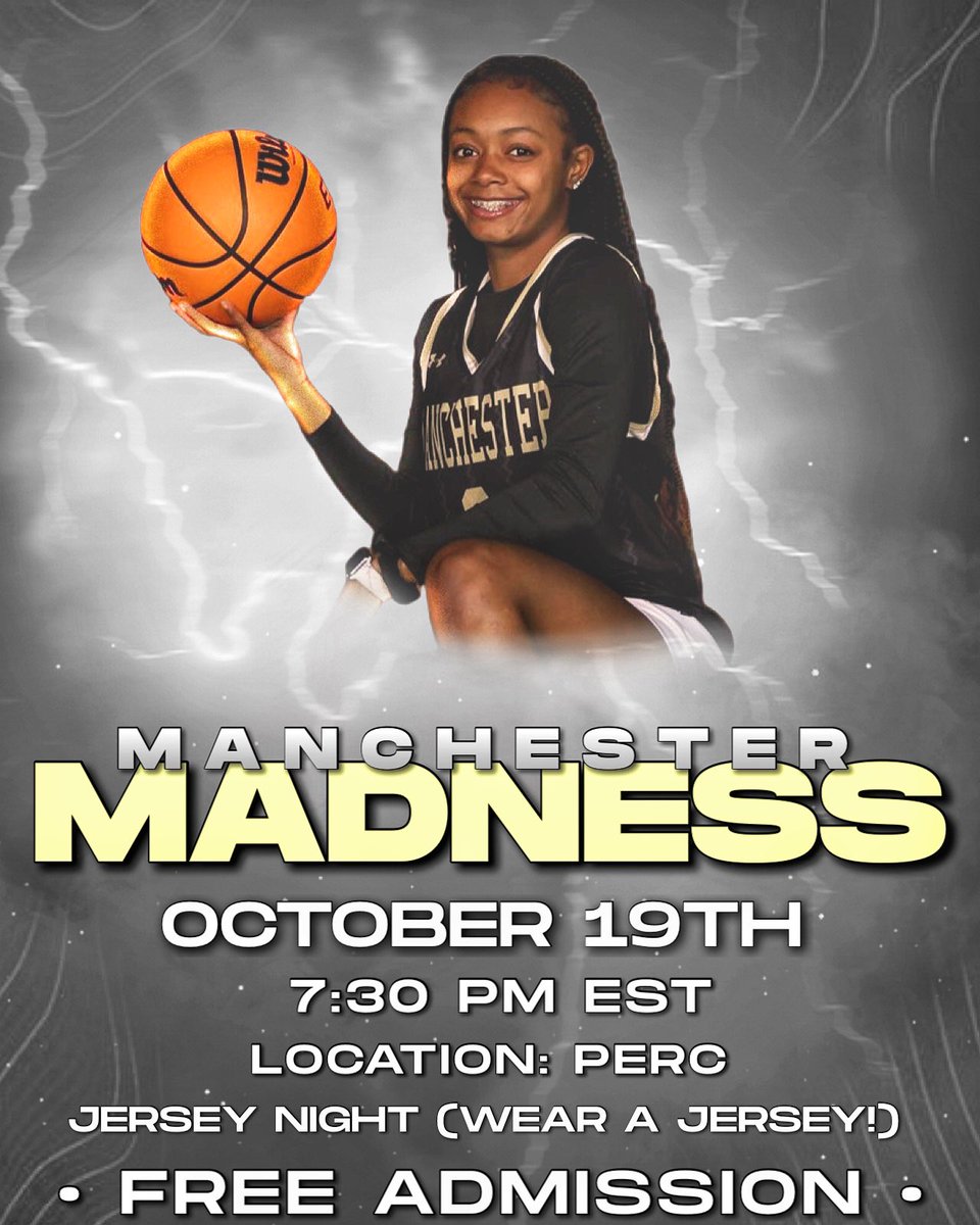 Manchester Madness is slowly creeping up on us. Clear your calendars on October 19th for this special night to kick off the Men’s & Women’s Basketball teams’ seasons! Free admission, free prizes, games, & jersey night. You do not want to miss it. Spread the word! #MUMadness23