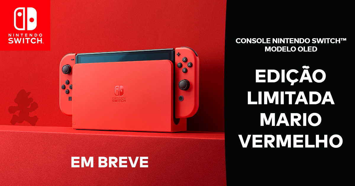 Novos bundles e edições temáticas da linha de consoles do Nintendo Switch  serão lançados em breve no Brasil! Fique ligado para mais…