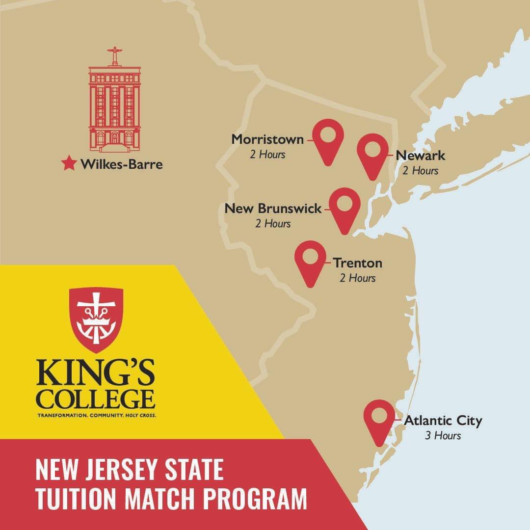 King's College proudly introduces the N.J. State Tuition Match scholarship program, opening doors for New Jersey students to experience our exceptional education at an unbeatable rate. 🎓 📚 Learn more at kings.edu/njmatch.