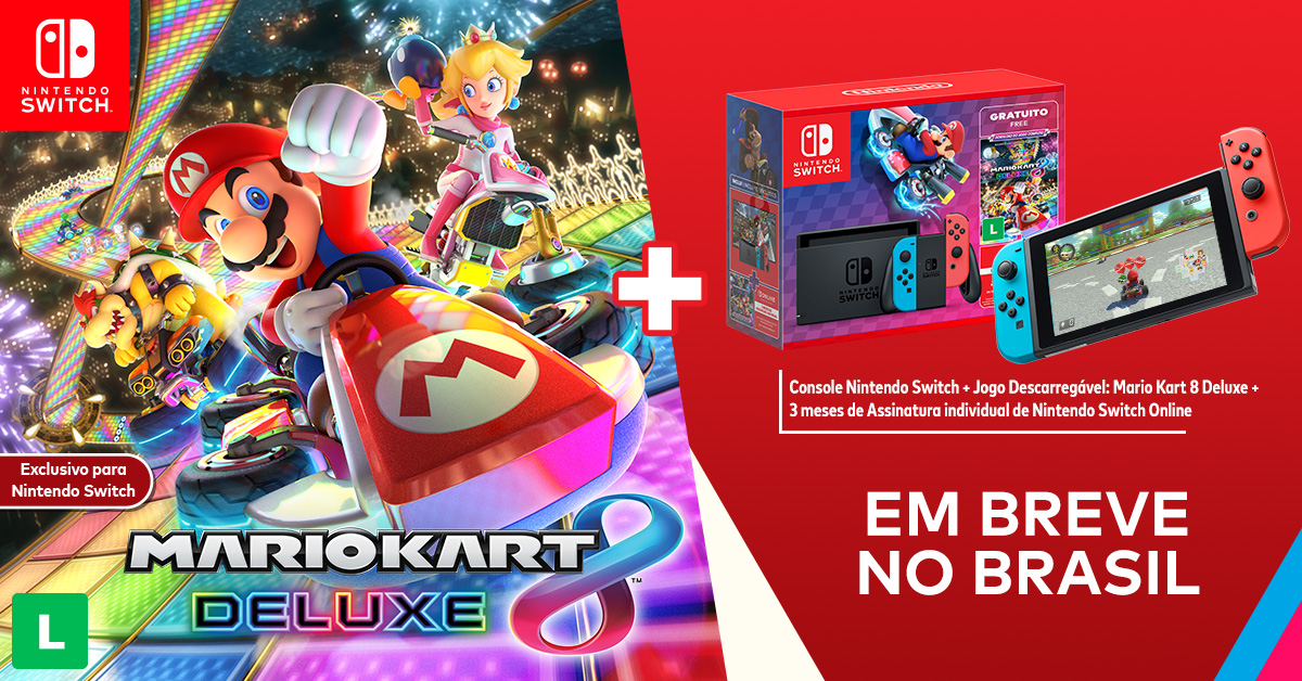Novos bundles e edições temáticas da linha de consoles do Nintendo Switch  serão lançados em breve no Brasil! Fique ligado para mais…