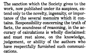 I respectfully suggest that every journal reprint this paragraph on its cover (from the Preface to the Memoirs of the Literary and Philosophical Society of Manchester, 1785)