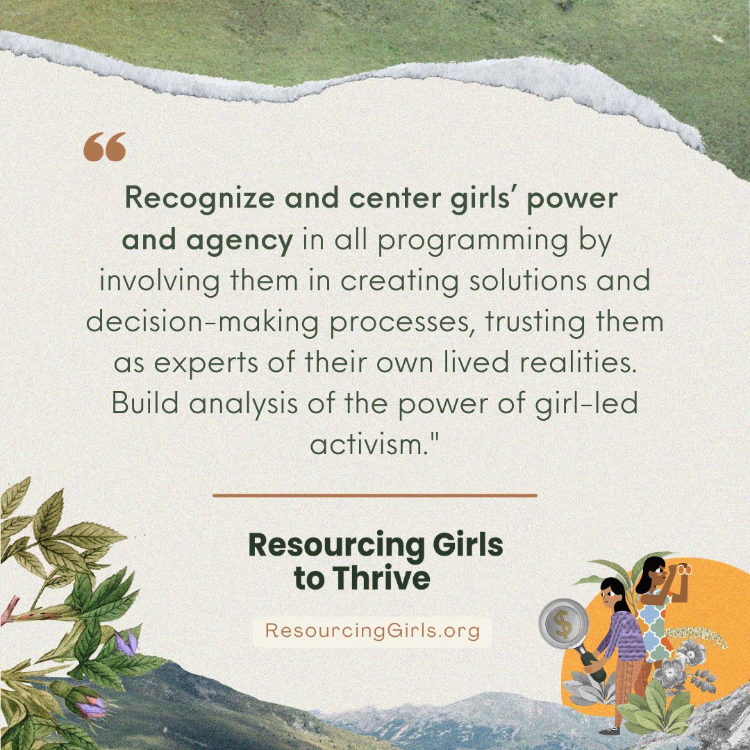 MADREspeaks's tweet photo. “Recognize and center girls’ power and agency involving them in creating solutions and decisions. Build analysis of the power of girl-led activism."

One of the vital recommendations for the funding field coming from #ResourcingGirlsToThrive 🏵️ 
Read: https://t.co/ozPPYV5QWj https://t.co/jKSoGGP0PJ
