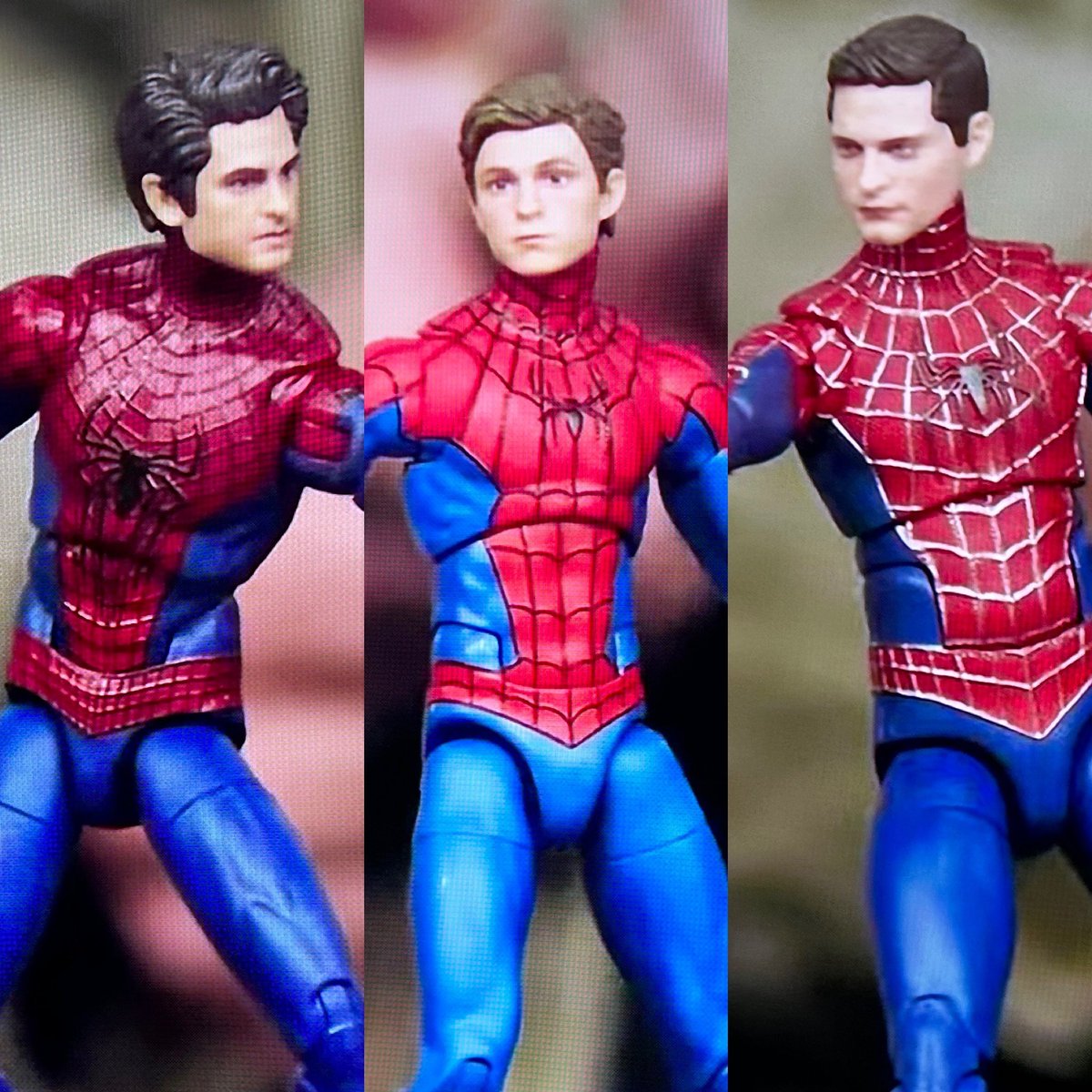 OakhurstStudios's tweet image. #marvellegends #hasbropulsecon #hasbro #ActionFigure #SpiderMan 
Awesome!  Unmasked trio!
